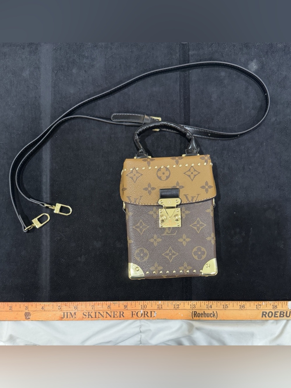Louis Vuitton Mini Camera Bag Monogram Bag in Brown & Black